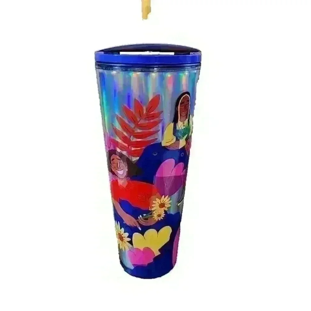 NEW Ananya Rao-Middleton + Starbucks 24 oz Holographic Plastic Insulated Tumbler